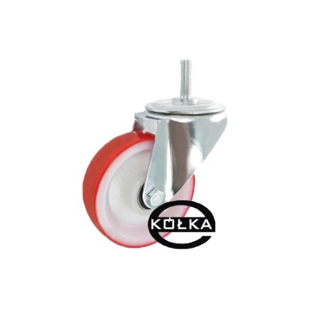 Koło fi. 100 mm skrętne poliamidowo-poliuretanowe z trzpieniem M10 ł.kulk / 14BCN*M10