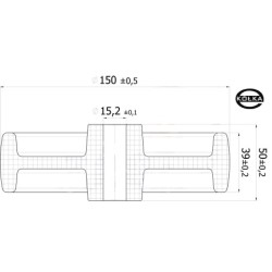 Koło fi. 150 mm otw.15, N: 300kg / 79B/15