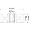 Koło fi. 100 mm otw.12mm, N:120kg ł.wałecz / 10BZ