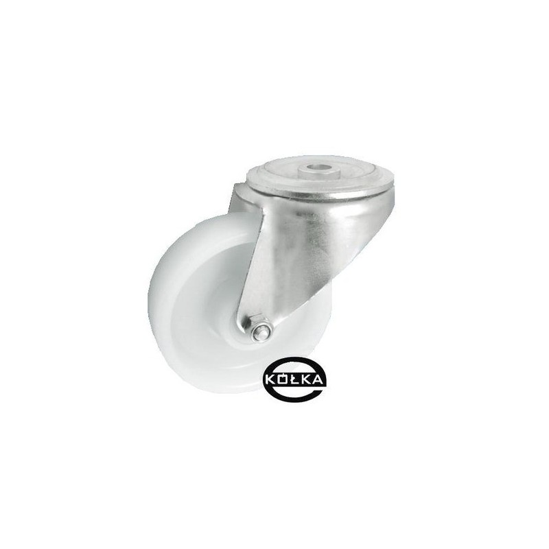 Koło fi. 125 mm w obudowie skrętnej z otworem, N: 100kg / 27MB Koło fi. 125 mm w obudowie skrętnej z otworem, N: 100kg / 27MB