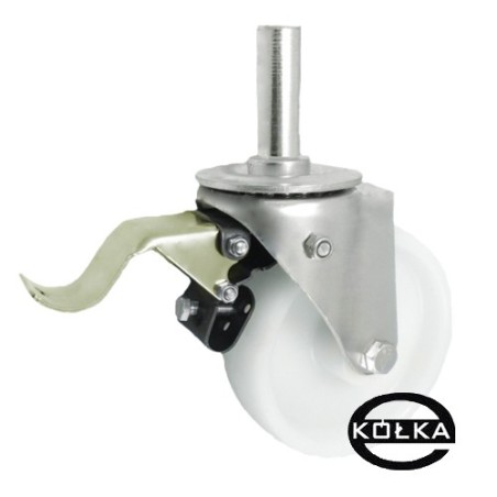 Koło fi. 160 mm w obud z trzpieniem i hamulcem / 46BH*25