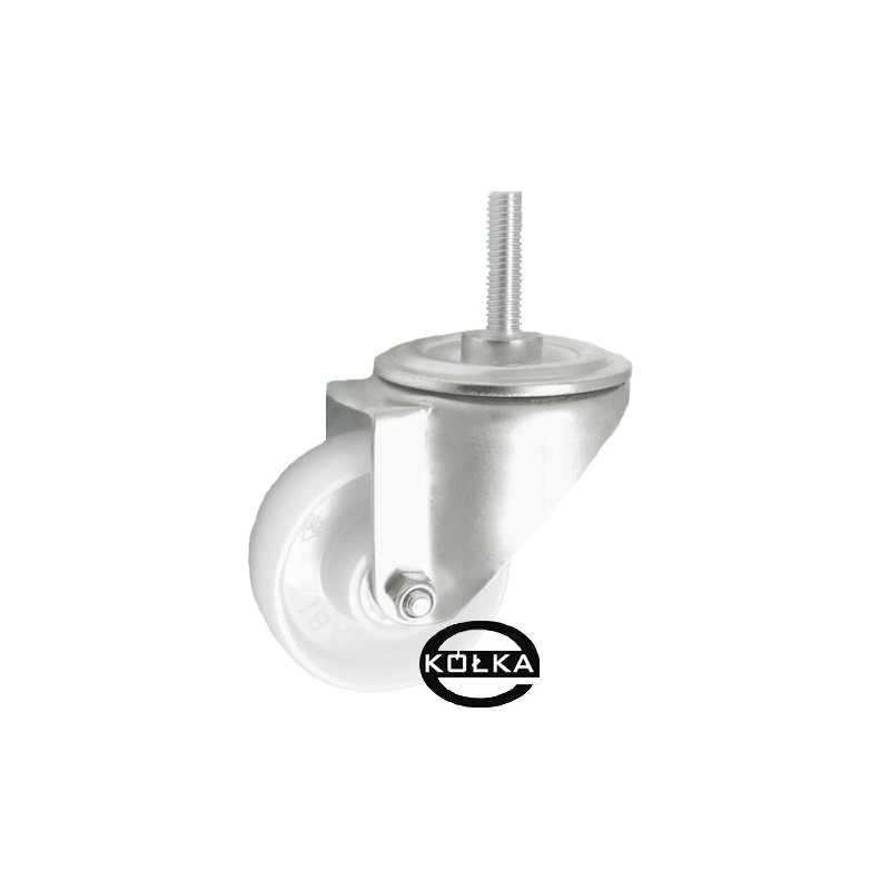 Koło fi. 100 mm w obudowie skrętnej z trzpieniem M12, N: 100kg / 14B*M12 Koło fi. 100 mm w obudowie skrętnej z trzpieniem M12, N: 100kg / 14B*M12