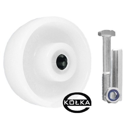 Koło fi. 80 mm tworzywowe + zestaw montażowy, N: 120kg / 2B