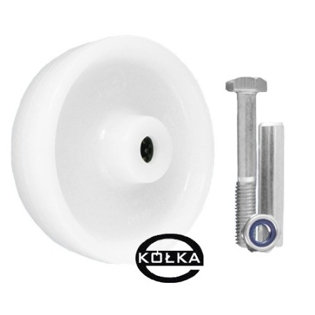 Koło fi. 125 mm tworzywowe + zestaw montażowy, N: 250kg / 21B