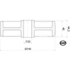 Koło fi. 140 mm otw.20 /...