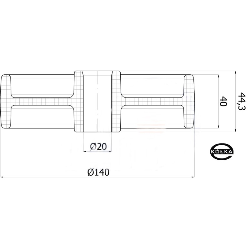 Koło fi. 140 mm otw.20 / 39B/20