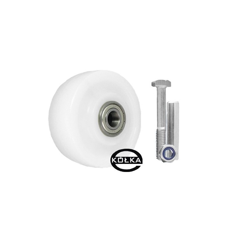 Koło fi. 100 mm tworzywowe + zestaw montażowy, N: 400kg / 11BN