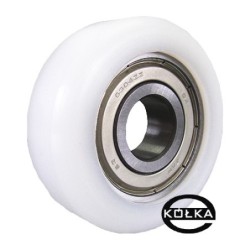 Rolka fi. 71 mm tworzywowa z łożyskiem, do bram / R-71