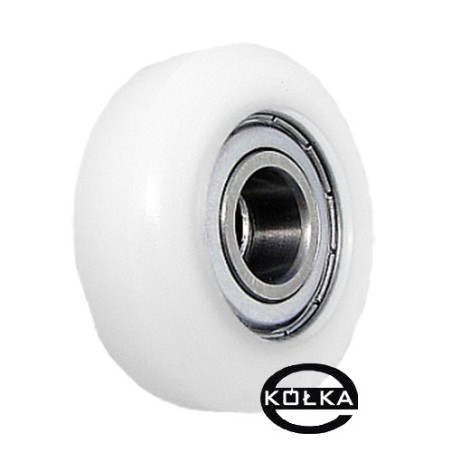 Rolka fi. 52,5 mm tworzywowa z łożyskiem, do bram / R-52,5