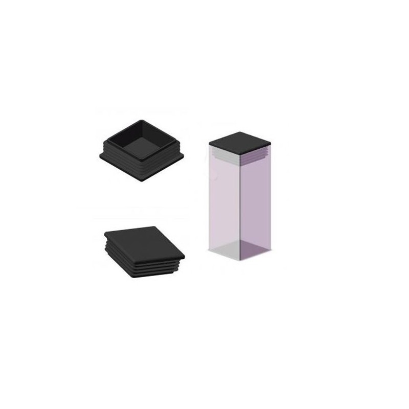 Zaślepka kwadratowa 30x30mm 50szt. Czarna Zaślepka kwadratowa 30x30mm 50szt. Czarna