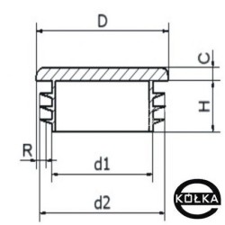 Zaślepka okrągła fi.43mm...