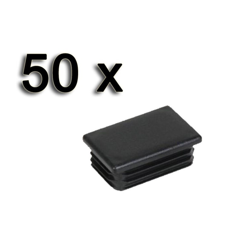Zaślepka prostokątna 15x25mm 50szt. Czarna Zaślepka prostokątna 15x25mm 50szt. Czarna