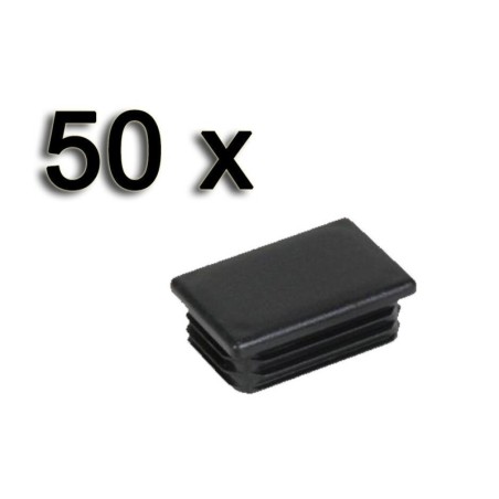 Zaślepka prostokątna 15x25mm 50szt. Czarna