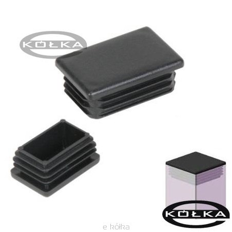 Zaślepka prostokątna 30x50mm szara  1szt.