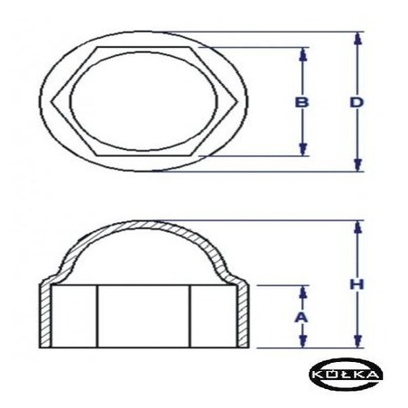 Maskownica  nakrętki czarna M14 - 10 szt.