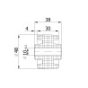 Rolka tworzywowa fi. 48 mm x 38, otw.10mm / RB-48-38-30/10