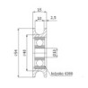 Rolka metalowa fi. 54 mm na linkę 6mm / CM54/6Ł