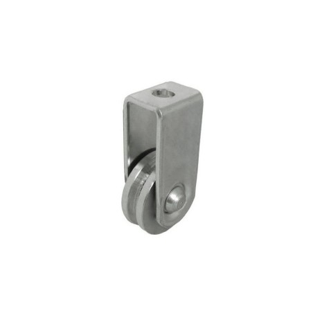Rolka metalowa fi. 44 mm na linkę 8mm z mocowaniem / CMM44/8Ł