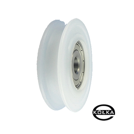 Rolka fi. 60mm 8Ł tworzywowa profilowana z łożyskiem / C60/8Ł/15