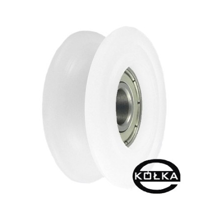 Rolka fi. 45mm tworzywowa profilowana ułożyskowana  2szt. C45/10Ł-2