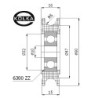 Rolka fi. 60mm tworzywowa profilowana ułożyskowana  C60/10Ł