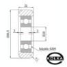 Rolka fi. 68,5 mm metalowa z łożyskiem do RN-70 / RN-68,5/70