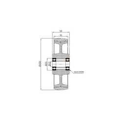 Koło fi. 150 mm poliamidowo-poliuretanowe otw 15 / 70BCN/15