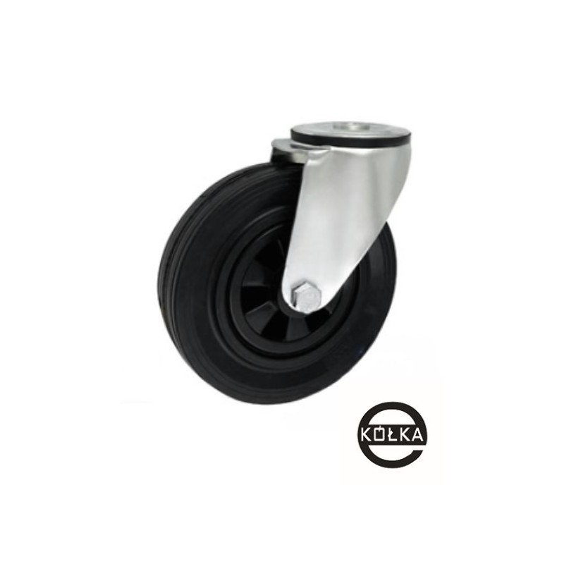 Koło fi. 180 mm tworzywowo-gumowe w obud. z otworem / 57T Koło fi. 180 mm tworzywowo-gumowe w obud. z otworem / 57T
