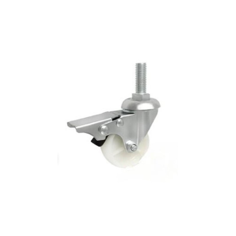 Koło fi. 50 mm skrętne z hamulcem, trzpień M12 N: 40kg / M54BH*M12 Koło fi. 50 mm skrętne z hamulcem, trzpień M12 N: 40kg / M54BH*M12