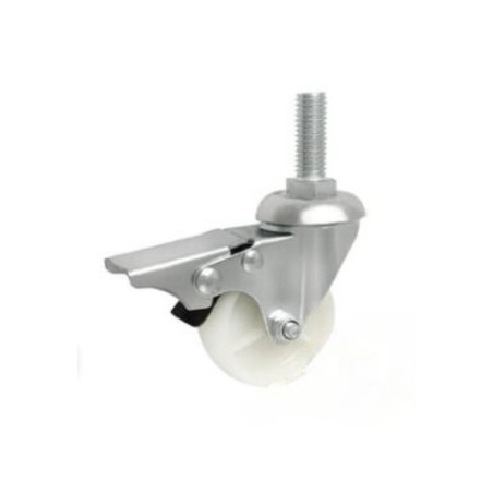 Koło fi. 50 mm skrętne z hamulcem, trzpień M12 N: 40kg / M54BH*M12