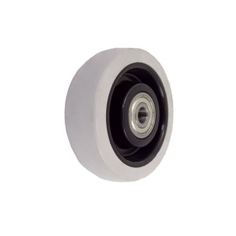 Koło fi. 75 mm, łoż.kulk N: 40kg tworzywowo–gumowe / M70TŁ Koło fi. 75 mm, łoż.kulk N: 40kg tworzywowo–gumowe / M70TŁ