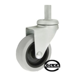 Koło fi. 75 mm skrętne, bolec 15mm N: 70kg / M74T*15