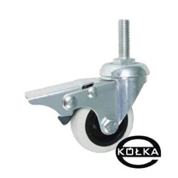 Koło fi. 50 mm skrętne z hamulcem, trzpień M12 N: 40kg / M54TH*M12