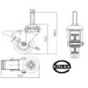 Koło fi. 50 mm skrętne z hamulcem, trzpień M10 N: 40kg / M54BH*M10