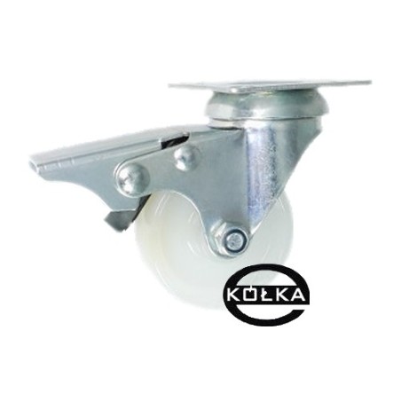 M52BH : Koło fi. 50 mm meblowe w obud. Skrętnej z hamulcem, tworzywowe, N: 40kg / M52BH