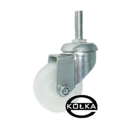 M54B*M8-4 : Koło fi. 50 mm meblowe w obud. Skrętnej z trzpieniem M8, tworzywowe  - 4 szt. / M54B*M8-4