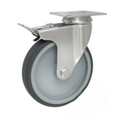 Koło fi. 125 mm, skrętne z ham. N: 120kg / M25TH