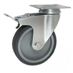 Koło fi. 100 mm, skrętne z ham. N: 90kg / M15TH