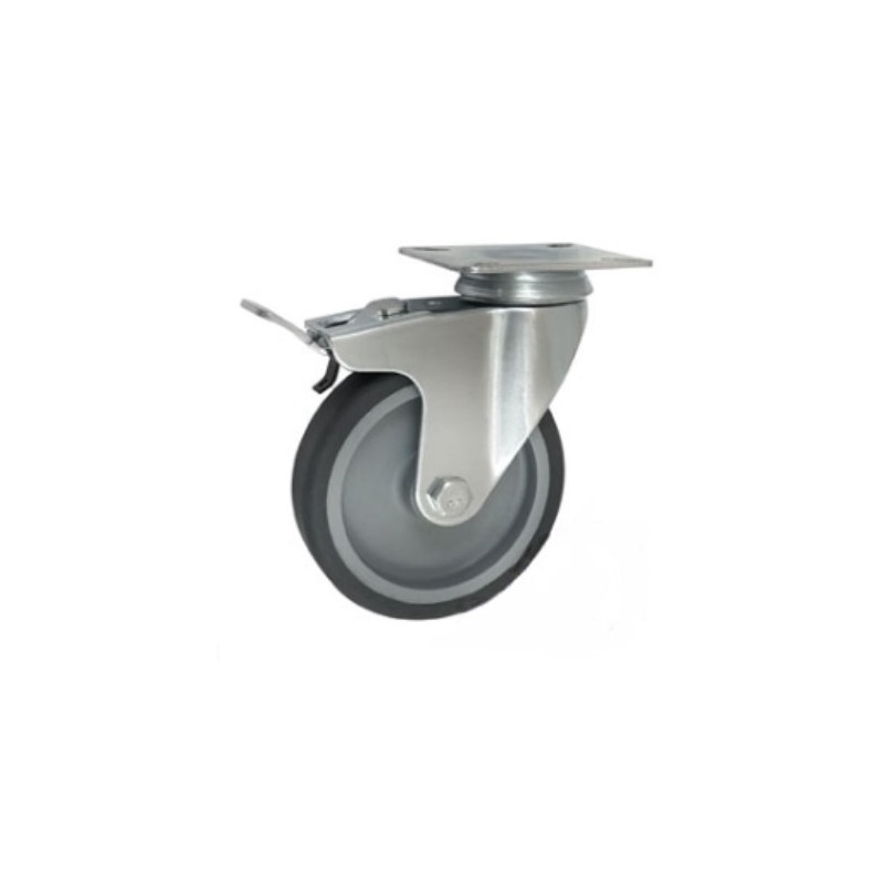 Koło fi. 100 mm, skrętne z ham. N: 90kg / M15TH Koło fi. 100 mm, skrętne z ham. N: 90kg / M15TH
