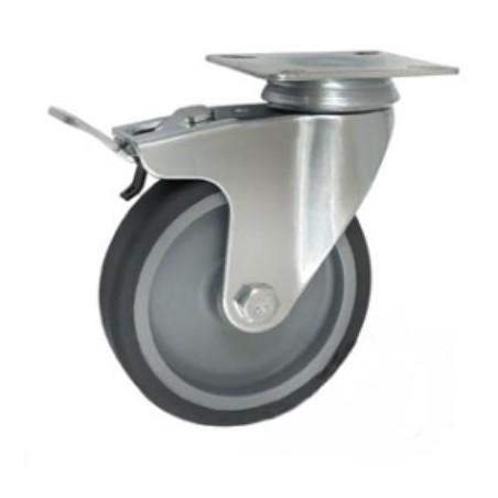 Koło fi. 100 mm, skrętne z ham. N: 90kg / M15TH