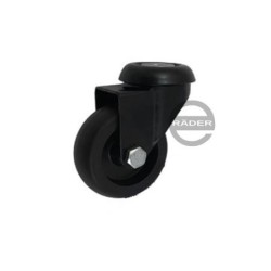 Koło fi. 50 mm skrętne z otworem N: 40kg CZARNE / M57TC