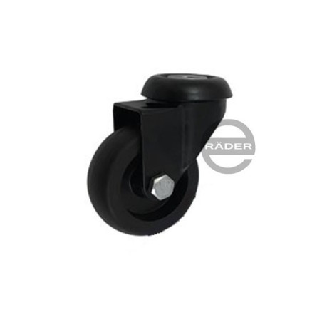Koło fi. 50 mm skrętne z otworem N: 40kg CZARNE / M57TC