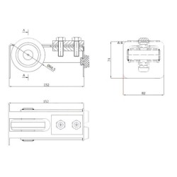 Rolka najazdowa z odbojem, do profili 80x80 mm / RNO-80