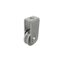 Rolka metalowa fi. 44 mm na linkę 8mm z mocowaniem / CMM44/8Ł