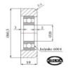 Rolka metalowa fi. 60,5 mm do bram z łożyskiem / R-60,5-M