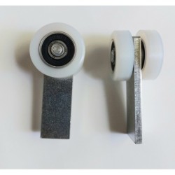 Zestaw do drzwi przesuwnych: szyna 1,5m 40x40x2mm + 2 wózki P-2T