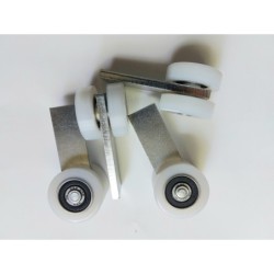 Zestaw do drzwi przesuwnych: szyna 3m 40x40x2mm + 4 wózki P-2T