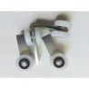 Zestaw do drzwi przesuwnych: szyna 3m 40x40x2mm + 4 wózki P-2T