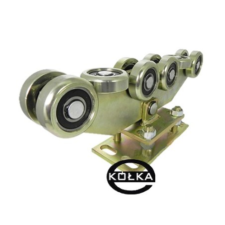 Wózek wahliwy 10 rolek metal, z regulacją wysokości / WR-10MM-80