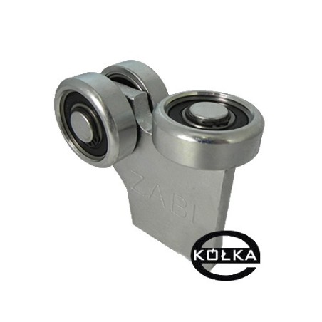 Wózek 3-rolkowy z płaskownikiem, rolki metalowe, do profilu 50x50x2,5 / G-3MM-50